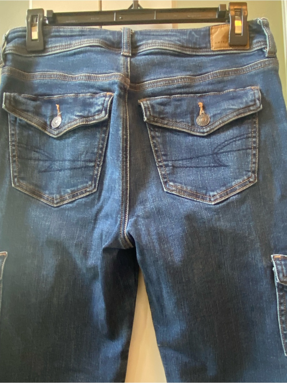 American Eagle Outfitters Kick Boot Flare Cargo Jeans Size 6 - Picture 3 of 6
